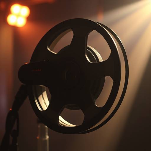 Bobine de film en mouvement, symbolisant le cin√©ma